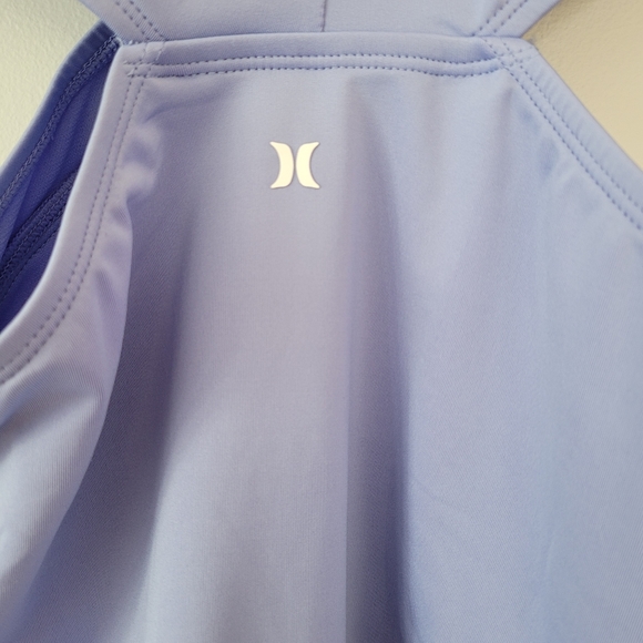 HURLEY Long Sleeve Waist Cutout One Piece Lilac Lavender Swimsuit - Picture 6 of 7